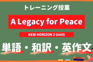 A-Legacy-for-Peace-NEW-HORIZON-3-Unit5-トレーニング