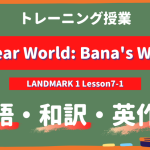 Dear World Bana's War - LANDMARK 1 Lesson7-1 practice